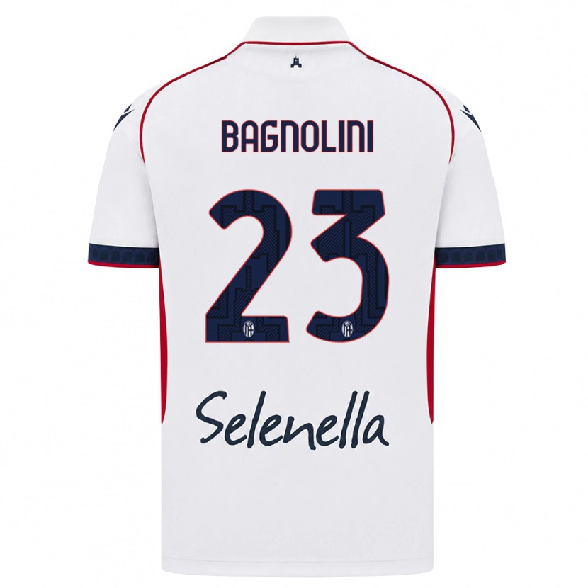 Danxen Enfant Maillot Nicola Bagnolini #23 Blanc Rouge Bleu Roi Tenues Extérieur 2026/27 T-Shirt