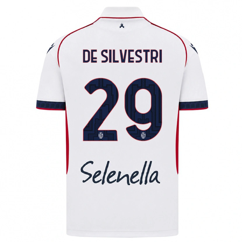 Danxen Enfant Maillot Lorenzo De Silvestri #29 Blanc Rouge Bleu Roi Tenues Extérieur 2026/27 T-Shirt