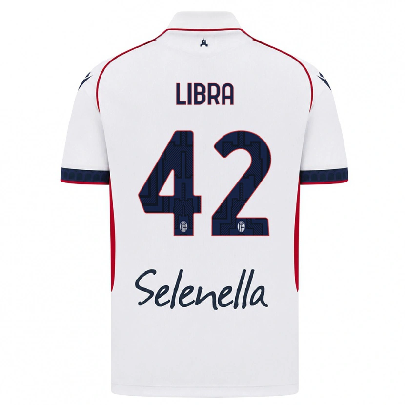 Danxen Enfant Maillot Marco Libra #42 Blanc Rouge Bleu Roi Tenues Extérieur 2026/27 T-Shirt