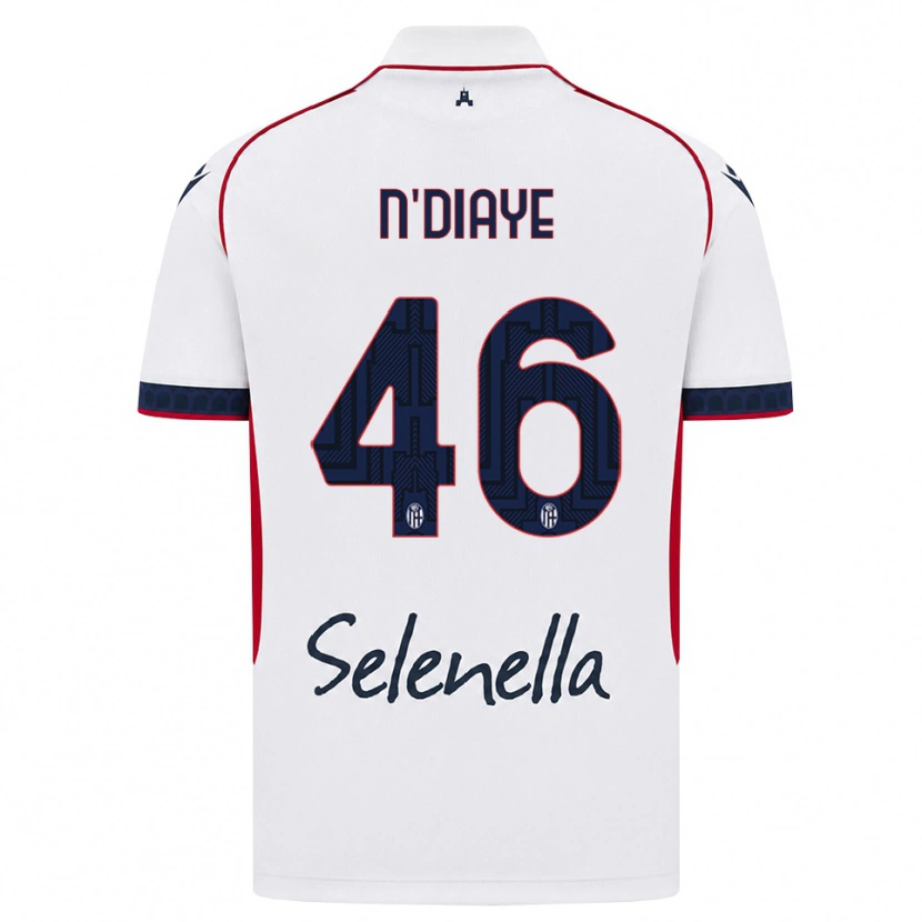 Danxen Enfant Maillot Antoine N'diaye #46 Blanc Rouge Bleu Roi Tenues Extérieur 2026/27 T-Shirt