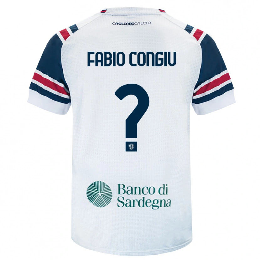 Danxen Enfant Maillot Fabio Congiu #0 Blanc Rouge Vert Tenues Extérieur 2026/27 T-Shirt