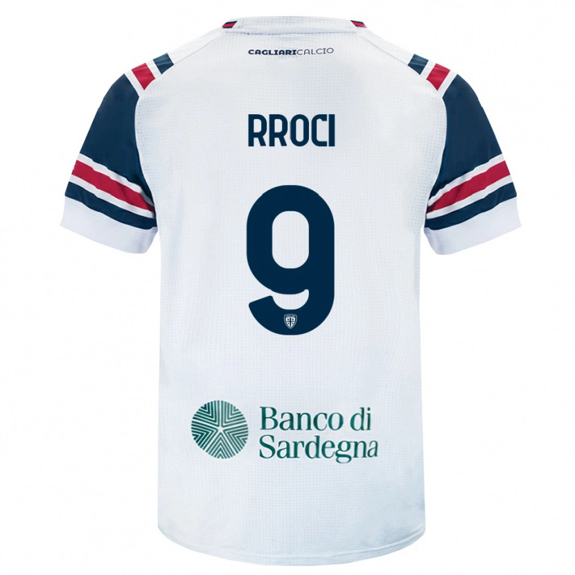 Danxen Enfant Maillot Kevin Rroci #9 Blanc Rouge Vert Tenues Extérieur 2026/27 T-Shirt