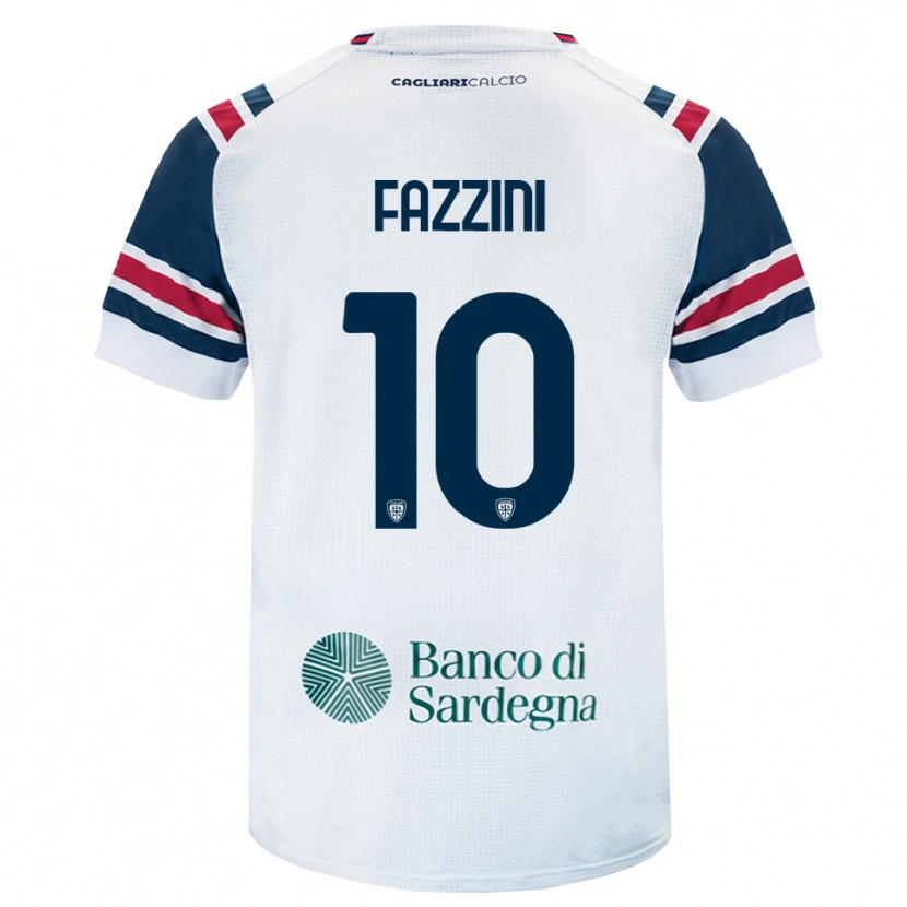 Danxen Enfant Maillot Jacopo Fazzini #10 Blanc Rouge Vert Tenues Extérieur 2026/27 T-Shirt
