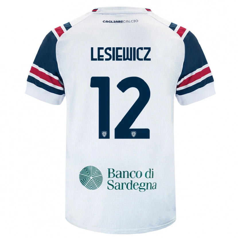 Danxen Enfant Maillot Mateusz Lesiewicz #12 Blanc Rouge Vert Tenues Extérieur 2026/27 T-Shirt