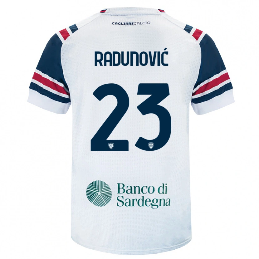 Danxen Enfant Maillot Boris Radunović #23 Blanc Rouge Vert Tenues Extérieur 2026/27 T-Shirt