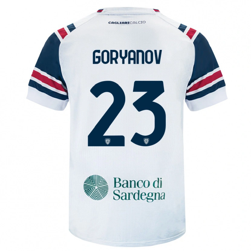 Danxen Enfant Maillot Kristiyan Goryanov #23 Blanc Rouge Vert Tenues Extérieur 2026/27 T-Shirt