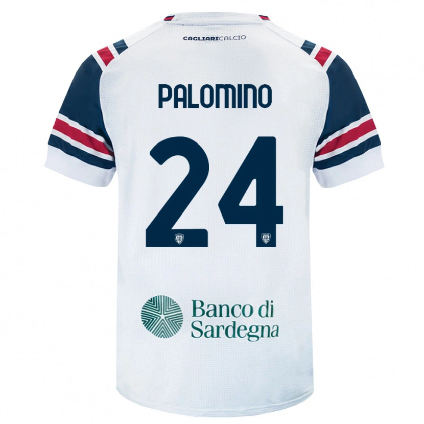 Danxen Enfant Maillot Jose Luis Palomino #24 Blanc Rouge Vert Tenues Extérieur 2026/27 T-Shirt