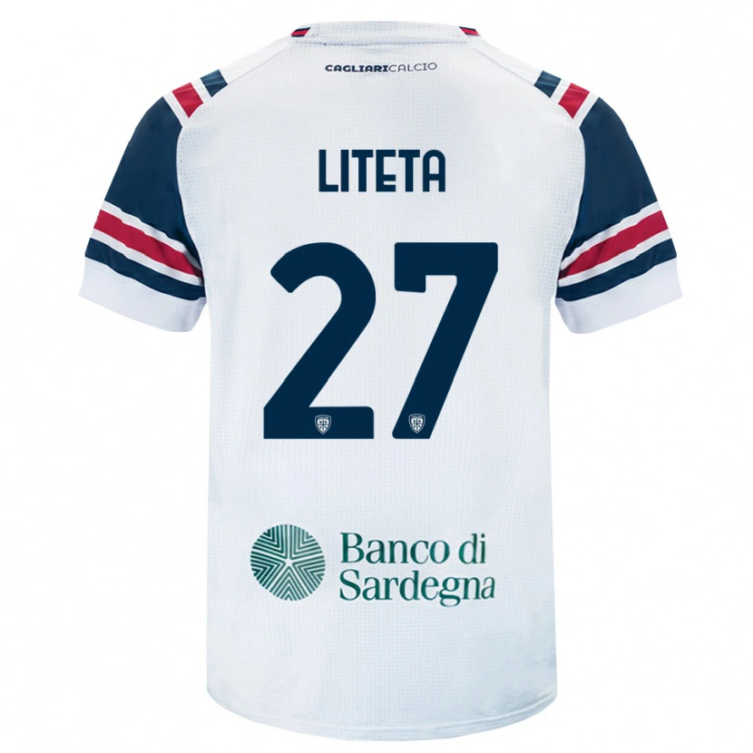 Danxen Enfant Maillot Joseph Liteta #27 Blanc Rouge Vert Tenues Extérieur 2026/27 T-Shirt