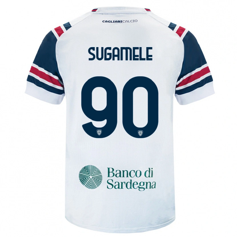 Danxen Enfant Maillot Alessandro Sugamele #90 Blanc Rouge Vert Tenues Extérieur 2026/27 T-Shirt