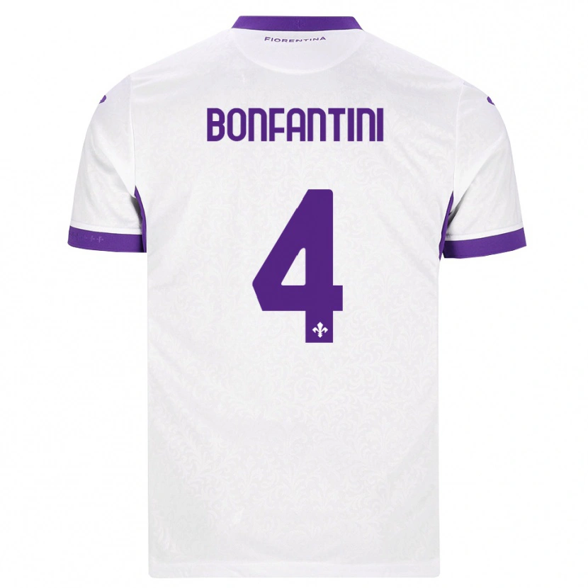 Danxen Enfant Maillot Agnese Bonfantini #4 Blanc Violet Tenues Extérieur 2026/27 T-Shirt