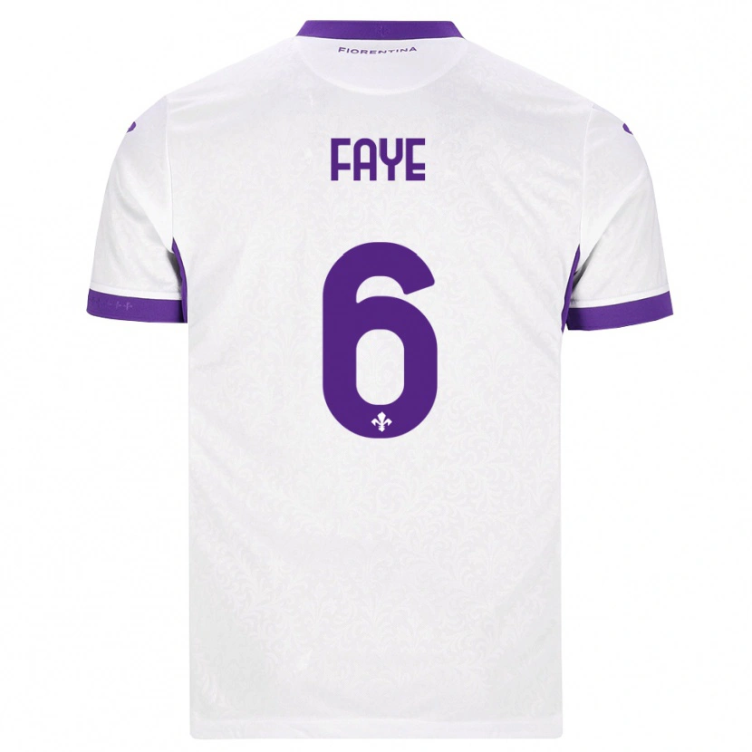 Danxen Enfant Maillot Moussa Faye #6 Blanc Violet Tenues Extérieur 2026/27 T-Shirt