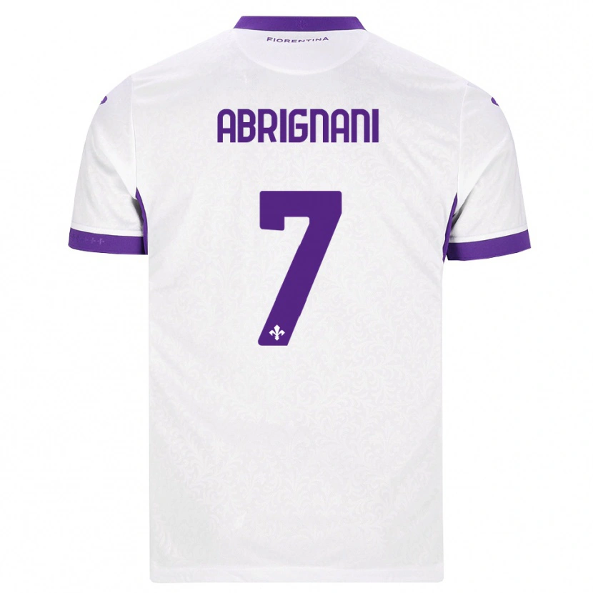 Danxen Enfant Maillot Filippo Abrignani #7 Blanc Violet Tenues Extérieur 2026/27 T-Shirt