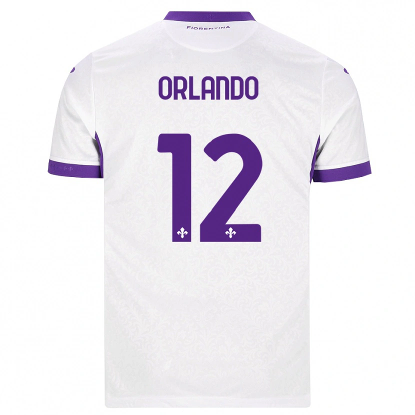 Danxen Enfant Maillot Giulio Orlando #12 Blanc Violet Tenues Extérieur 2026/27 T-Shirt