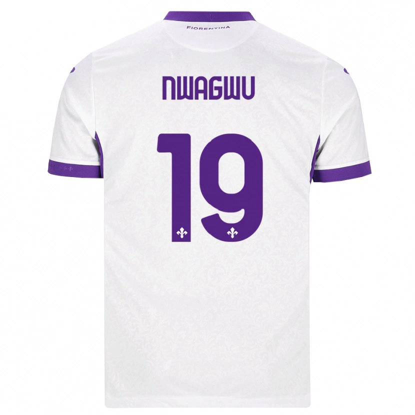 Danxen Enfant Maillot Ikenna Nwagwu #19 Blanc Violet Tenues Extérieur 2026/27 T-Shirt