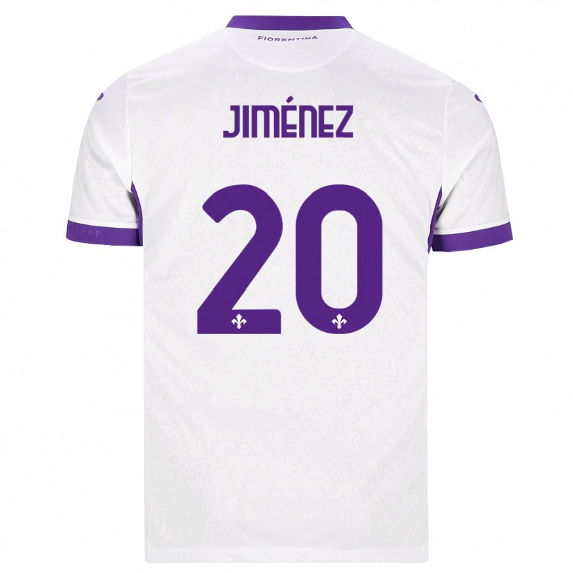 Danxen Enfant Maillot Álex Jiménez #20 Blanc Violet Tenues Extérieur 2026/27 T-Shirt