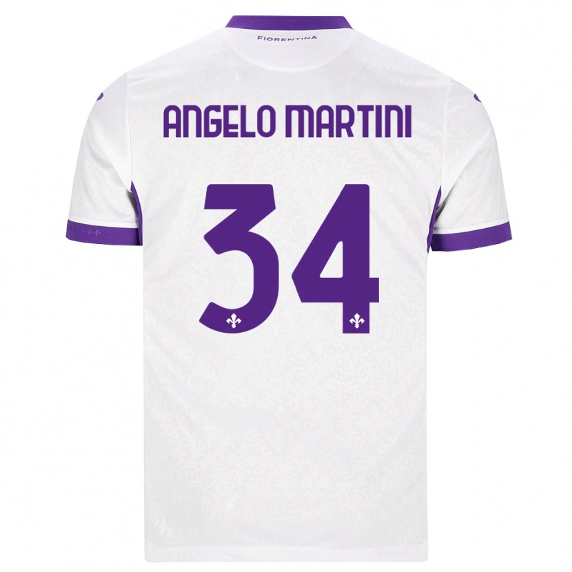 Danxen Enfant Maillot Angelo Martini #34 Blanc Violet Tenues Extérieur 2026/27 T-Shirt