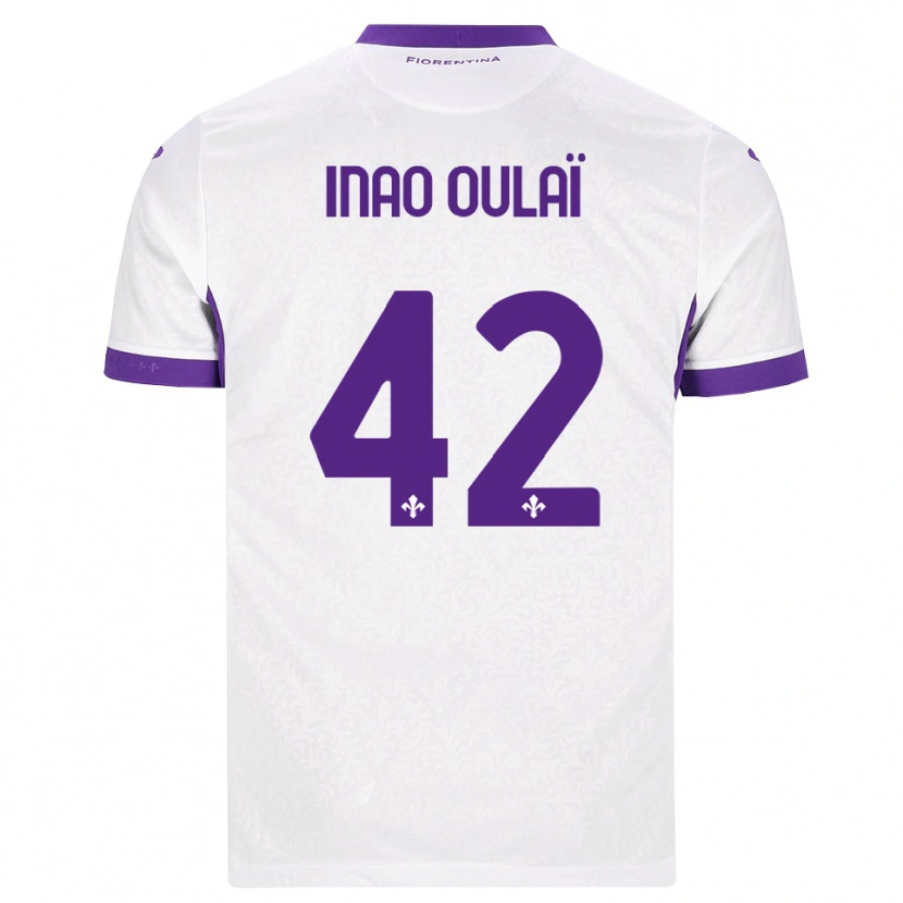 Danxen Enfant Maillot Christ Inao Oulaï #42 Blanc Violet Tenues Extérieur 2026/27 T-Shirt