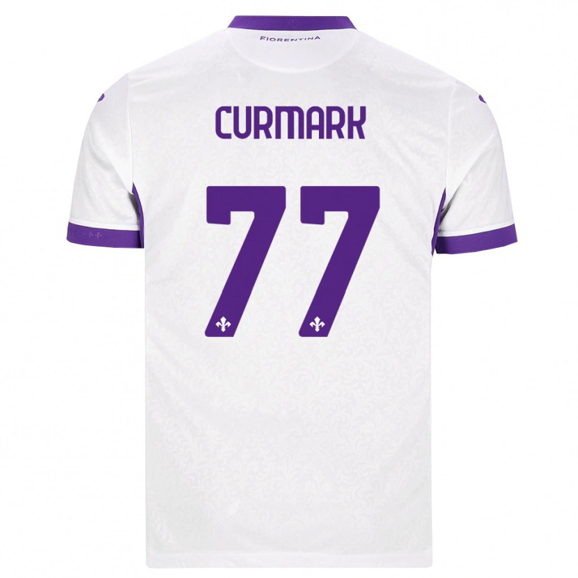Danxen Enfant Maillot Filippa Curmark #77 Blanc Violet Tenues Extérieur 2026/27 T-Shirt