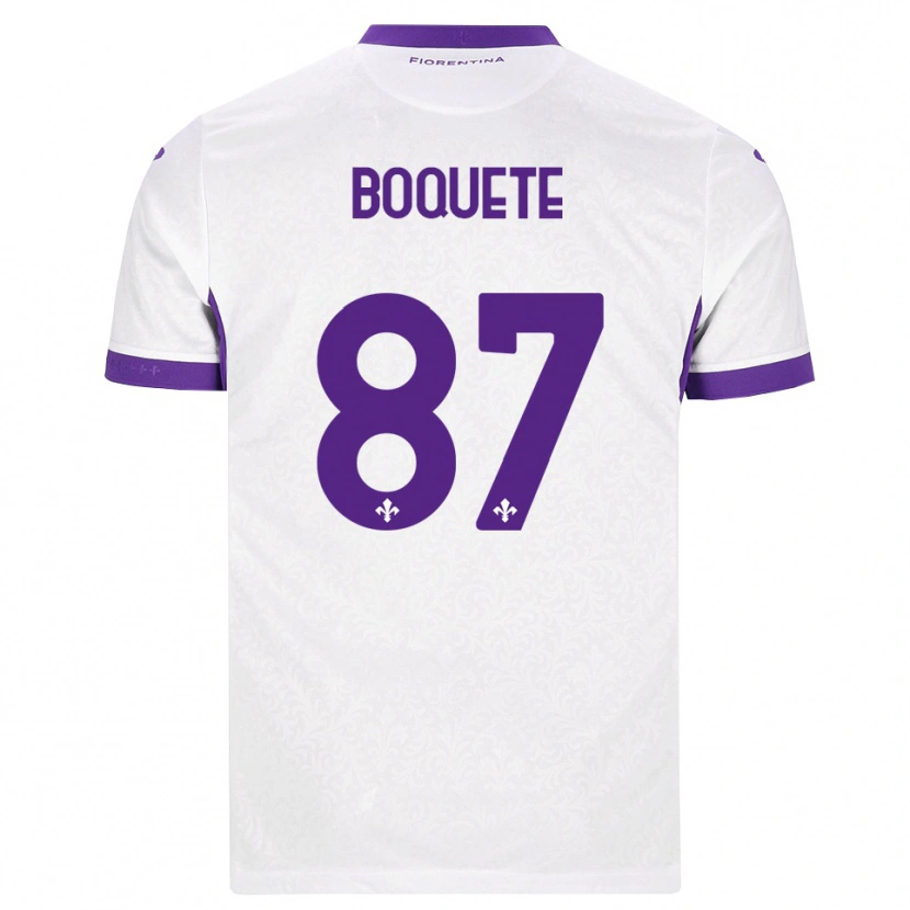 Danxen Enfant Maillot Veronica Boquete #87 Blanc Violet Tenues Extérieur 2026/27 T-Shirt