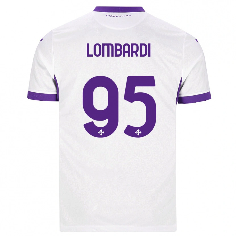 Danxen Enfant Maillot Emma Lombardi #95 Blanc Violet Tenues Extérieur 2026/27 T-Shirt