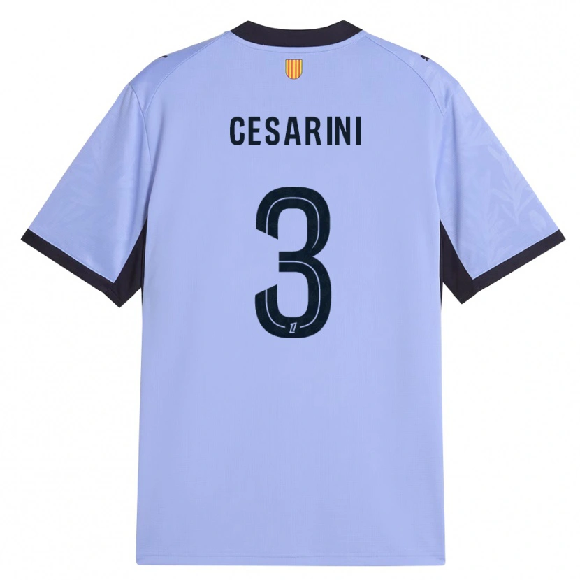 Danxen Enfant Maillot Gaëtan Cesarini #3 Lavande Noir Troisieme 2026/27 T-Shirt