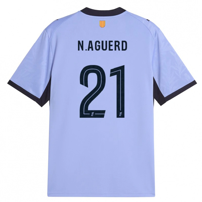 Danxen Enfant Maillot Nayef Aguerd #21 Lavande Noir Troisieme 2026/27 T-Shirt