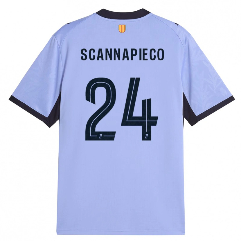 Danxen Enfant Maillot Dona Scannapieco #24 Lavande Noir Troisieme 2026/27 T-Shirt