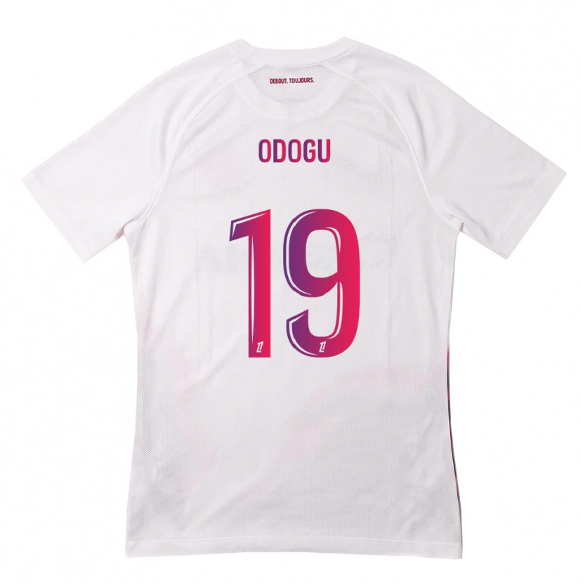 Danxen Enfant Maillot David Odogu #19 Blanc Rose Violet Tenues Extérieur 2026/27 T-Shirt