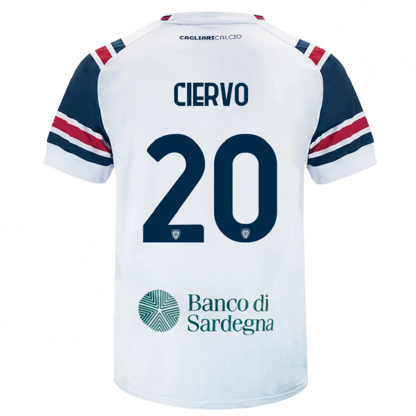 Danxen Enfant Maillot Riccardo Ciervo #20 Blanc Rouge Vert Tenues Extérieur 2026/27 T-Shirt