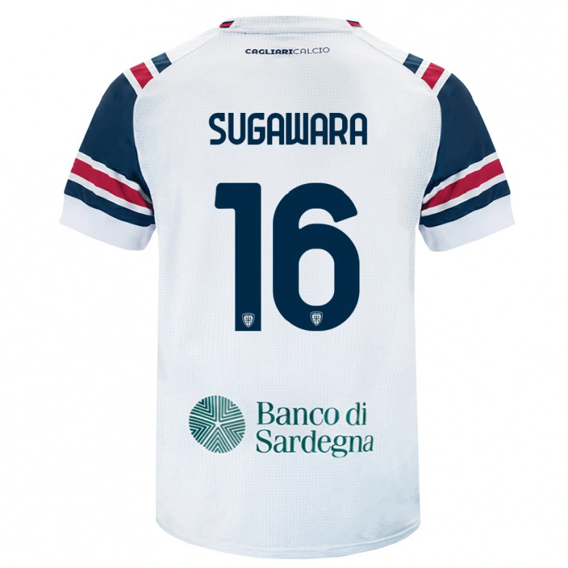 Danxen Enfant Maillot Yukinari Sugawara #16 Blanc Rouge Vert Tenues Extérieur 2026/27 T-Shirt