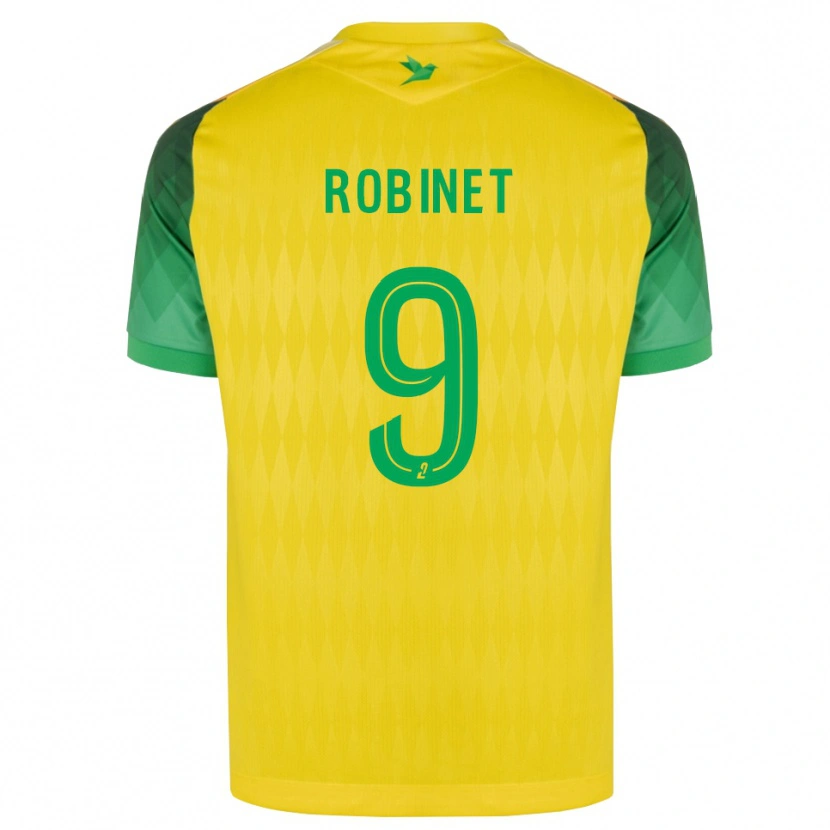Danxen Enfant Maillot Thomas Robinet #9 Jaune Vert Rouge Tenues Domicile 2026/27 T-Shirt