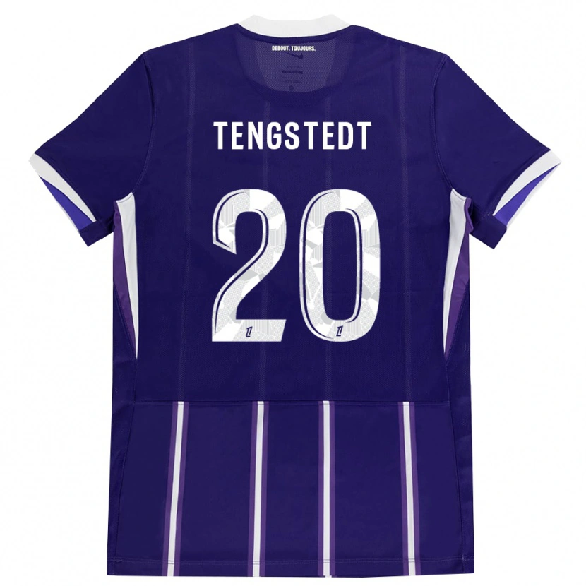 Danxen Homme Maillot Casper Tengstedt #20 Violet Blanc Tenues Domicile 2026/27 T-Shirt