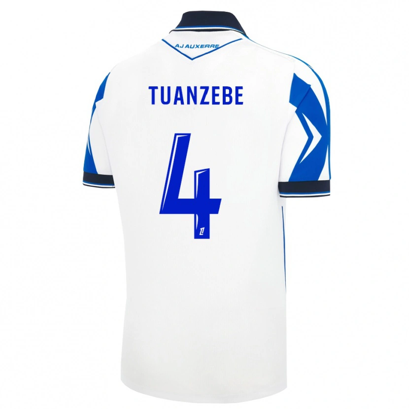 Danxen Homme Maillot Axel Tuanzebe #4 Noir Blanc Bleu Tenues Domicile 2026/27 T-Shirt