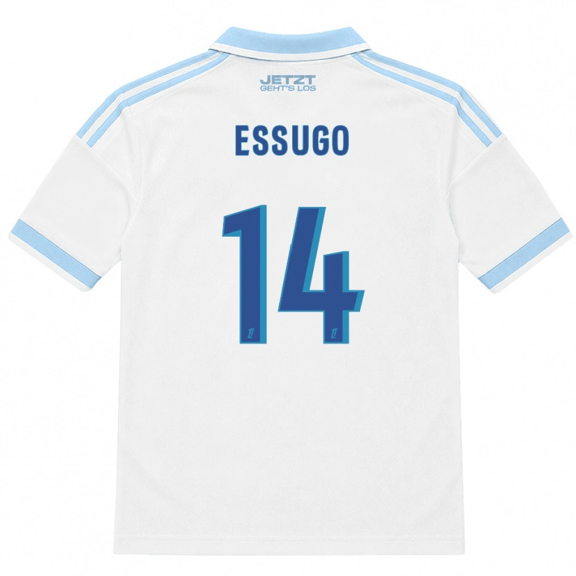 Danxen Homme Maillot Dário Essugo #14 Bleu Ciel Clair Blanc Rouge Tenues Extérieur 2026/27 T-Shirt