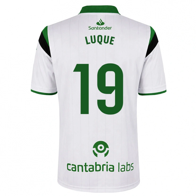 Danxen Homme Maillot Iker Luque #19 Blanc Vert Noir Tenues Domicile 2026/27 T-Shirt