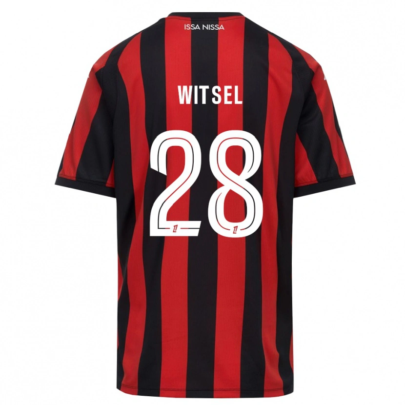 Danxen Homme Maillot Axel Witsel #28 Rouge Noir Blanc Tenues Domicile 2026/27 T-Shirt