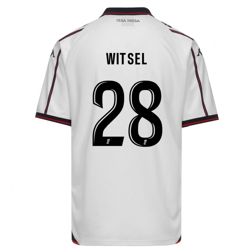 Danxen Homme Maillot Axel Witsel #28 Noir Blanc Tenues Extérieur 2026/27 T-Shirt
