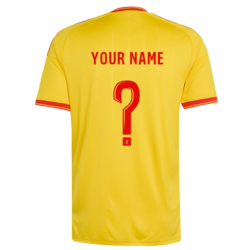 Danxen Homme Maillot Votre Nom #0 Or Orange Rouge Tenues Domicile 2026/27 T-Shirt