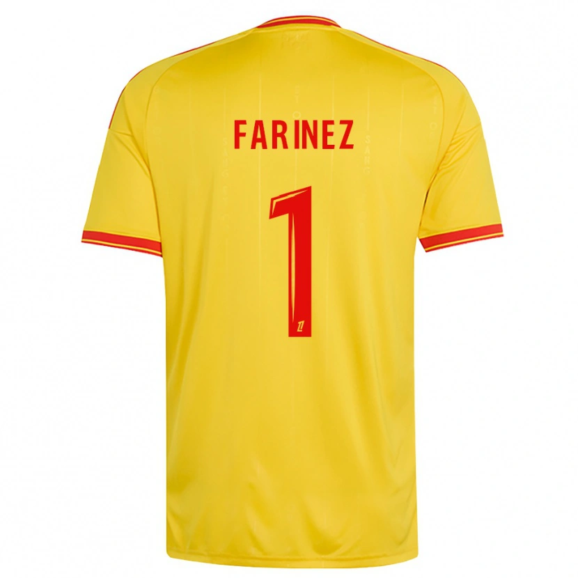 Danxen Homme Maillot Wuilker Fariñez #1 Or Orange Rouge Tenues Domicile 2026/27 T-Shirt