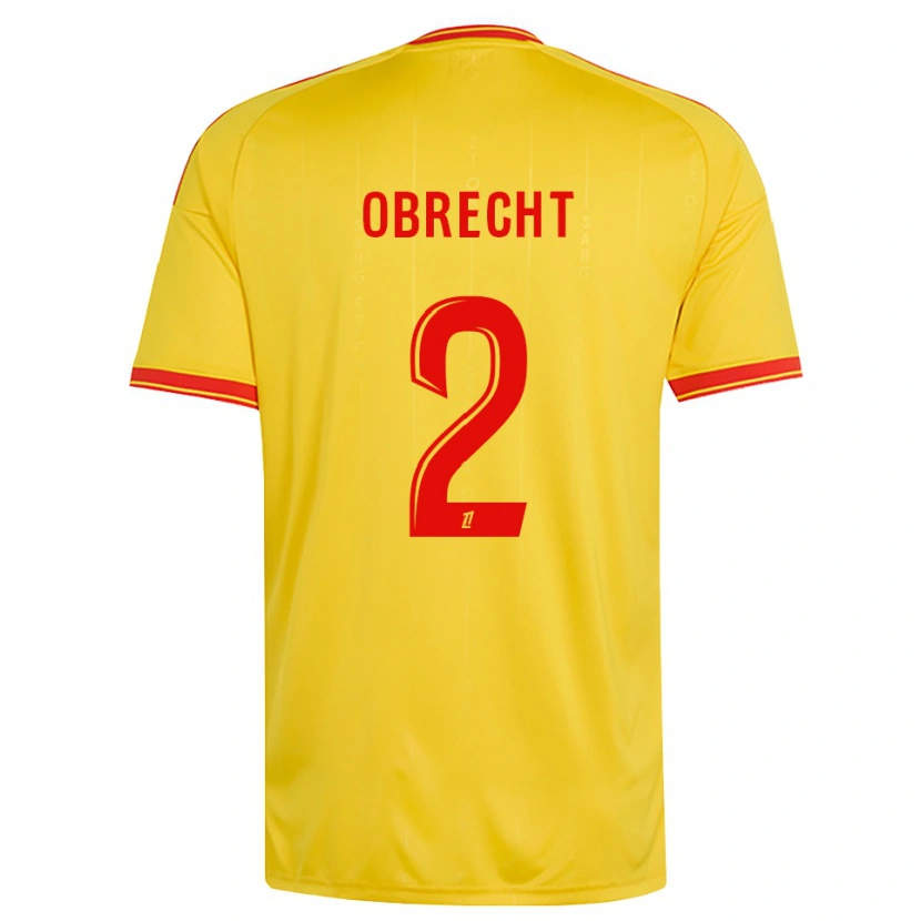Danxen Homme Maillot Laura Obrecht #2 Or Orange Rouge Tenues Domicile 2026/27 T-Shirt