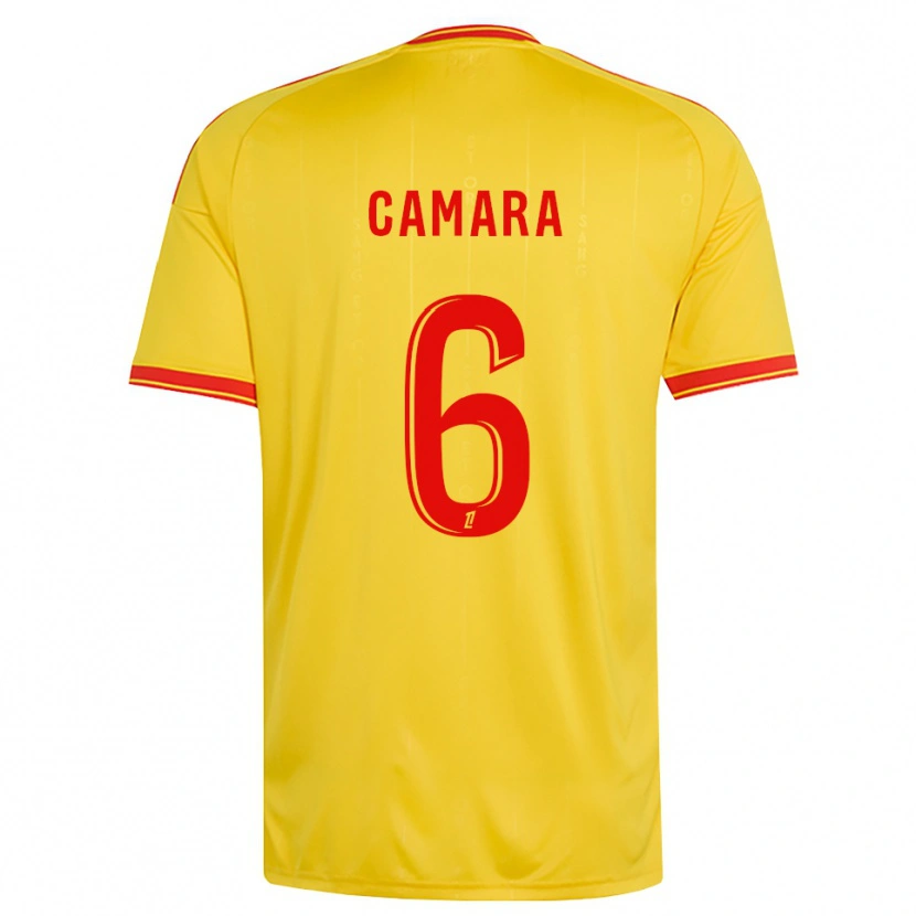 Danxen Homme Maillot Mamadou Camara #6 Or Orange Rouge Tenues Domicile 2026/27 T-Shirt