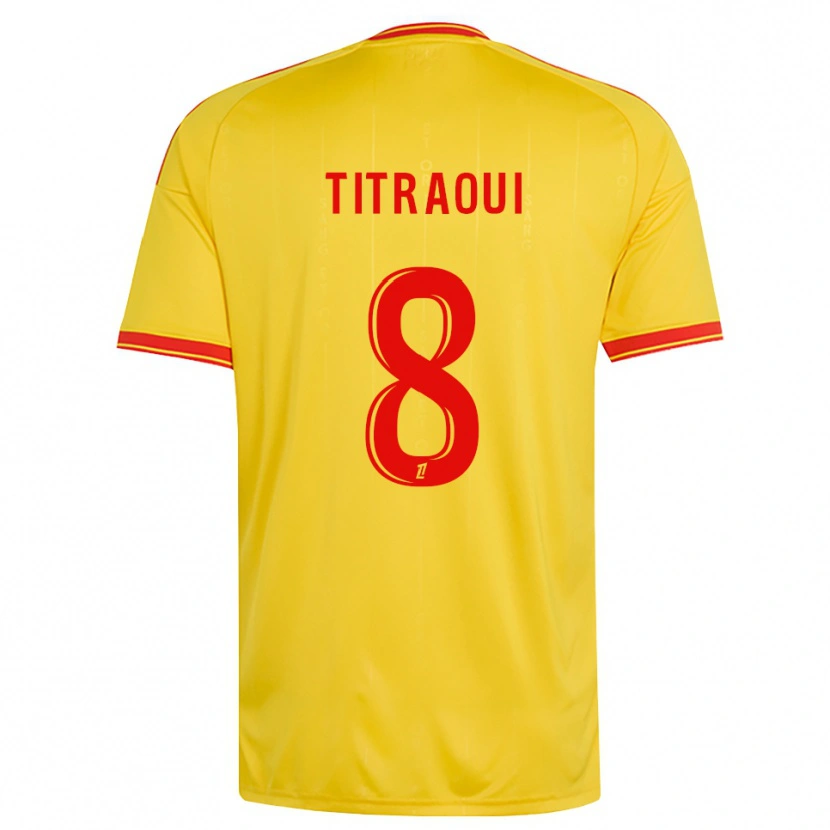 Danxen Homme Maillot Yacine Titraoui #8 Or Orange Rouge Tenues Domicile 2026/27 T-Shirt