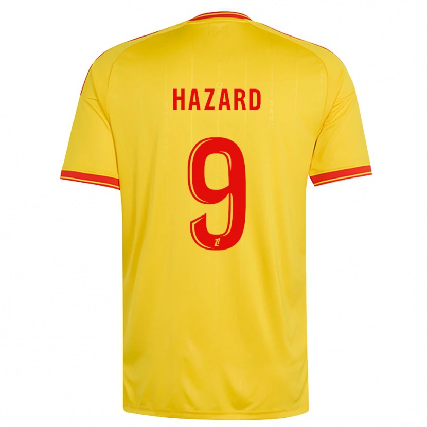 Danxen Homme Maillot Thorgan Hazard #9 Or Orange Rouge Tenues Domicile 2026/27 T-Shirt