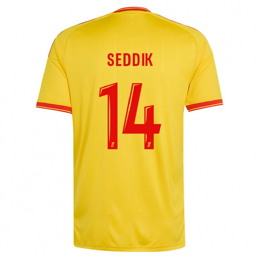 Danxen Homme Maillot Mohamed Seddik #14 Or Orange Rouge Tenues Domicile 2026/27 T-Shirt