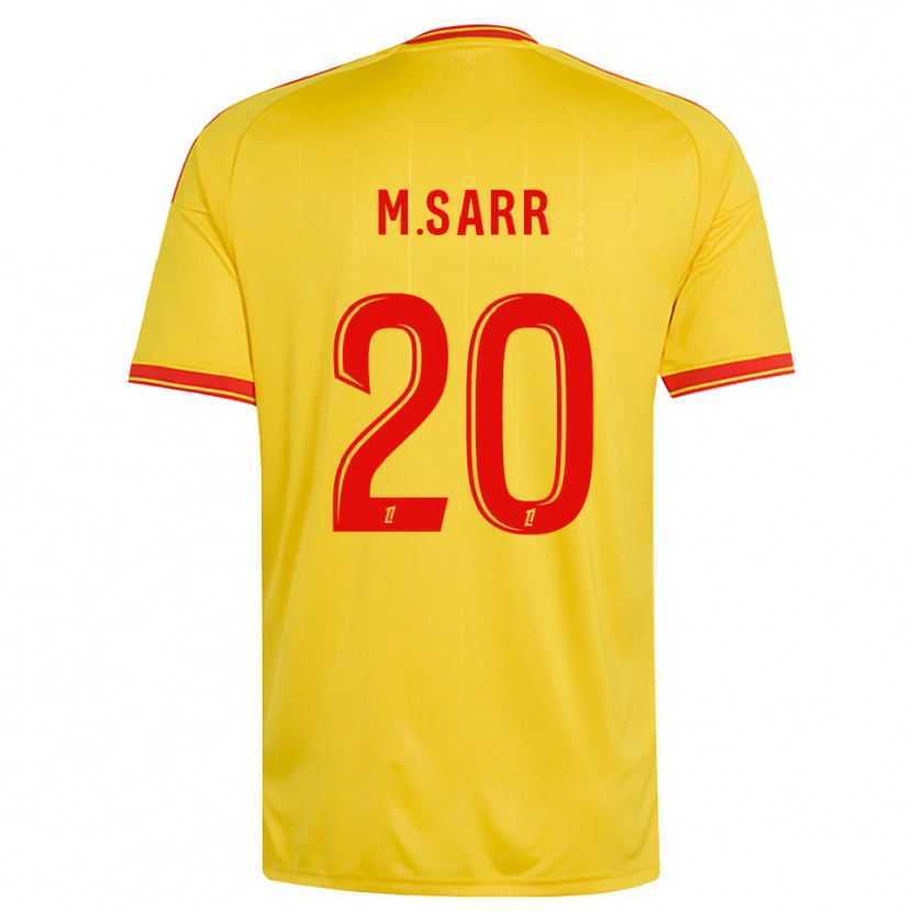 Danxen Homme Maillot Malang Sarr #20 Or Orange Rouge Tenues Domicile 2026/27 T-Shirt