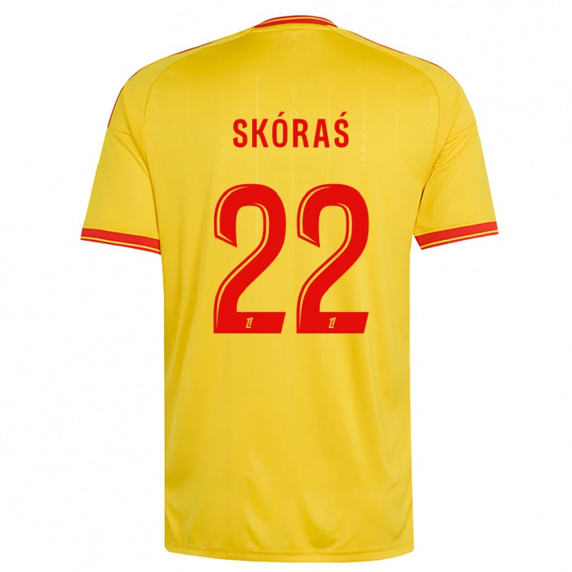 Danxen Homme Maillot Michal Skoras #22 Or Orange Rouge Tenues Domicile 2026/27 T-Shirt