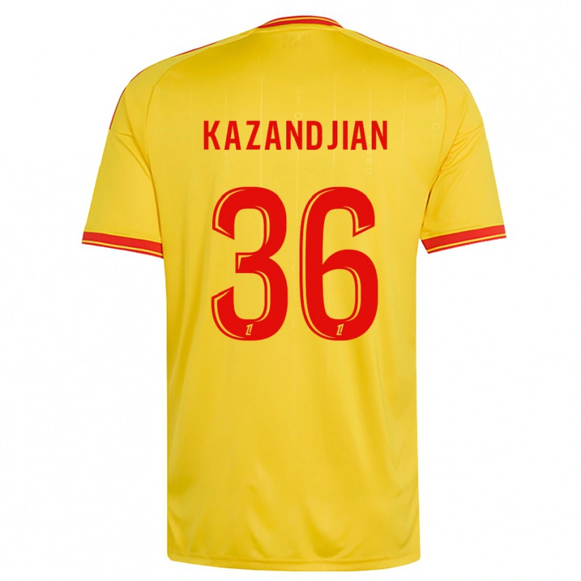 Danxen Homme Maillot Lara Kazandjian #36 Or Orange Rouge Tenues Domicile 2026/27 T-Shirt