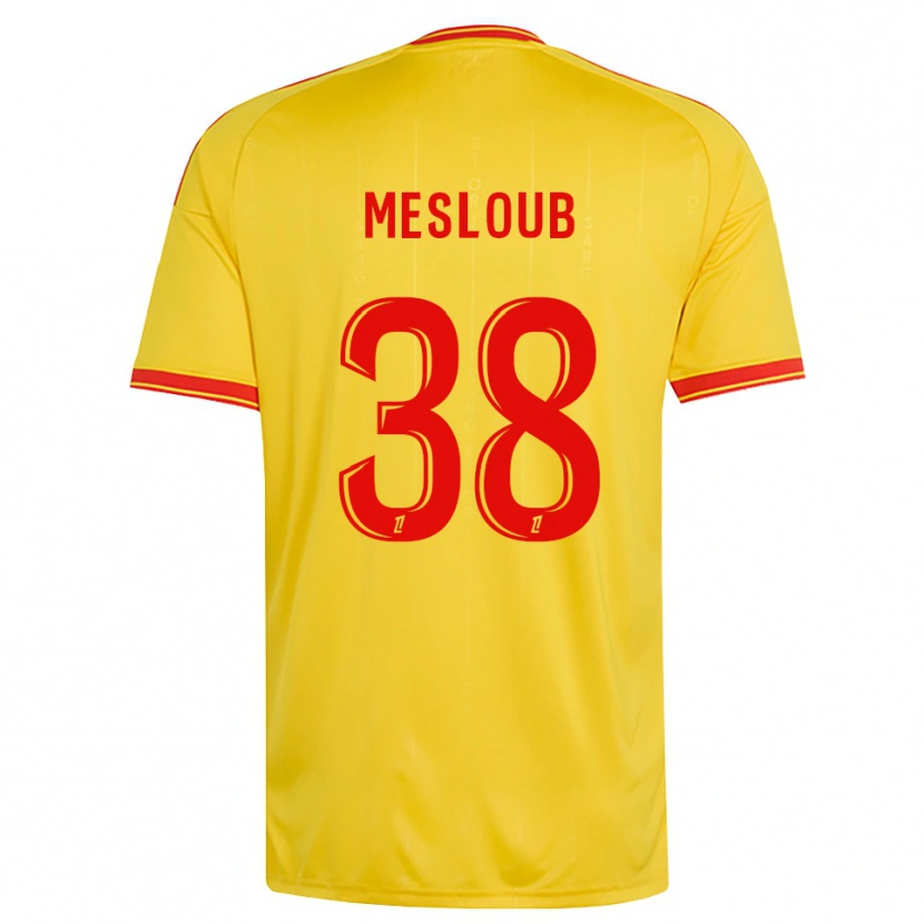 Danxen Homme Maillot Mezian Mesloub #38 Or Orange Rouge Tenues Domicile 2026/27 T-Shirt