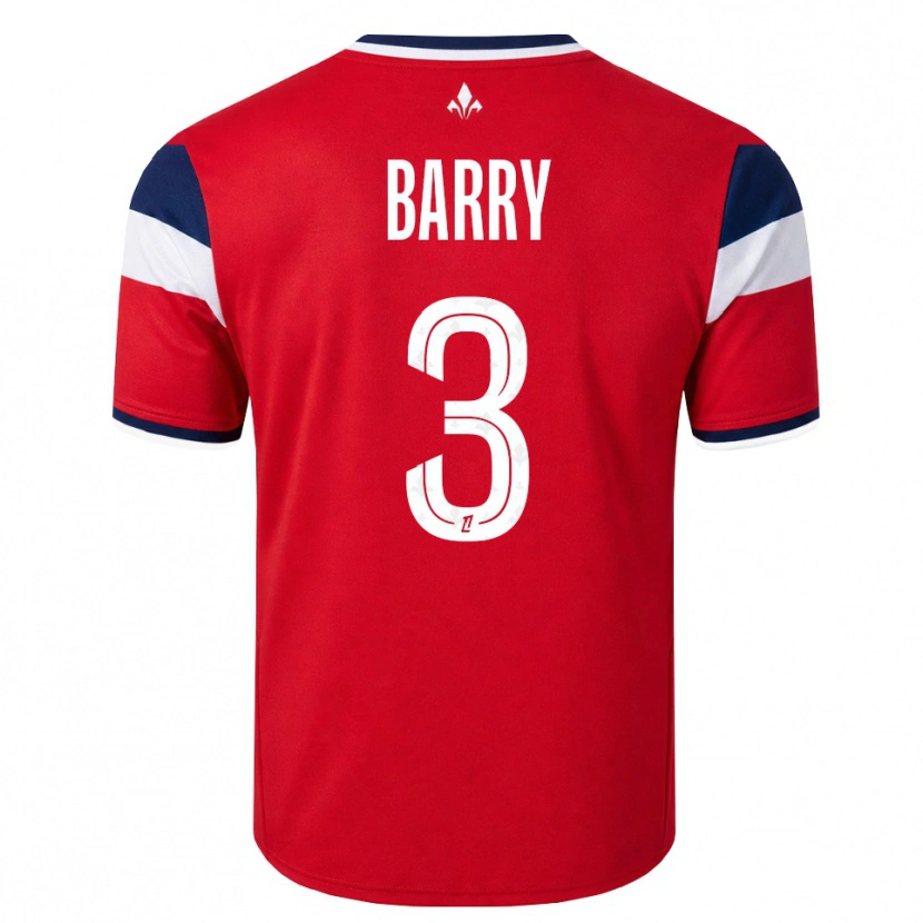 Danxen Homme Maillot Léo Barry #3 Rouge Blanc Bleu Royal Tenues Domicile 2026/27 T-Shirt