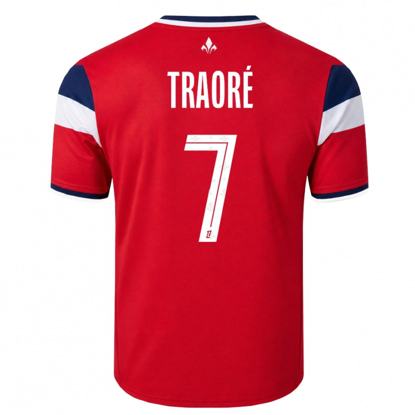 Danxen Homme Maillot Yéli Traoré #7 Rouge Blanc Bleu Royal Tenues Domicile 2026/27 T-Shirt